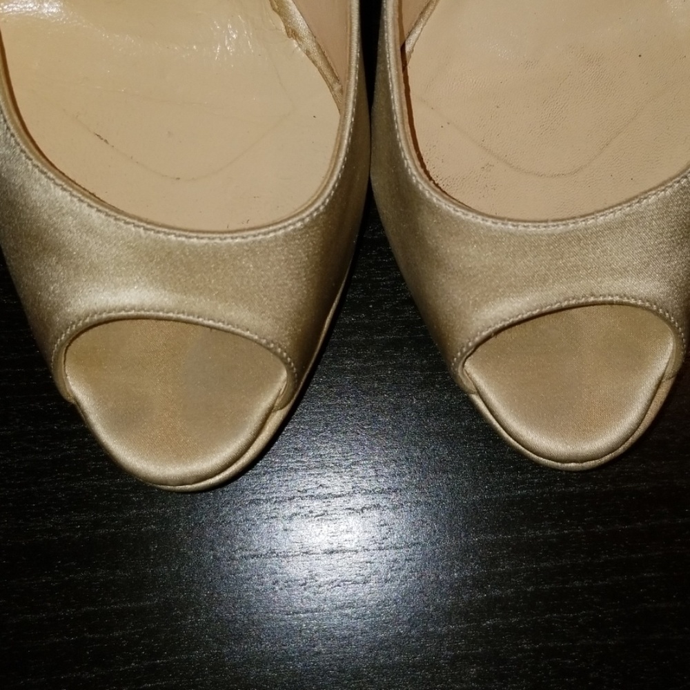 Christian Louboutin Platform Satin Nude Heels 39.5 - Picture 4 of 8